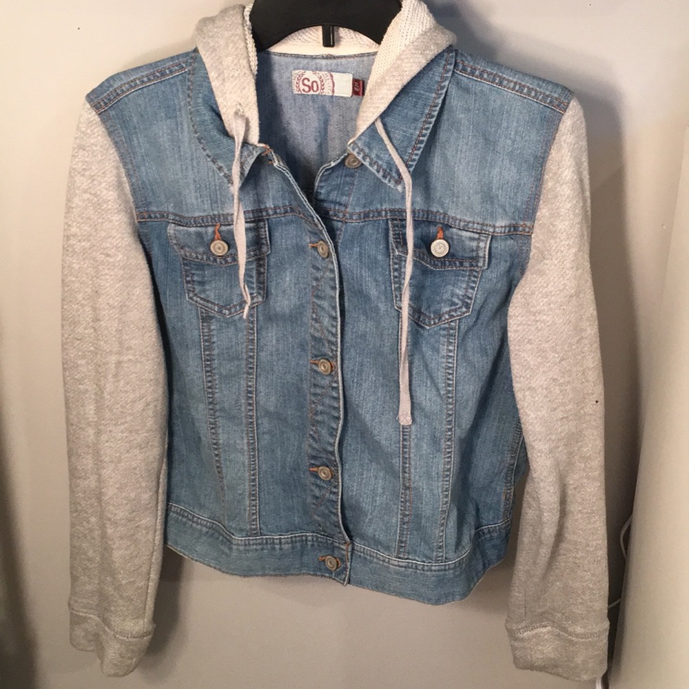 Junior’s Jean Sweatshirt Jacket